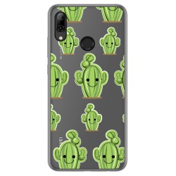 Funda Gel Transparente para Huawei P Smart 2019 / Honor 10 Lite diseño Cactus Dibujos