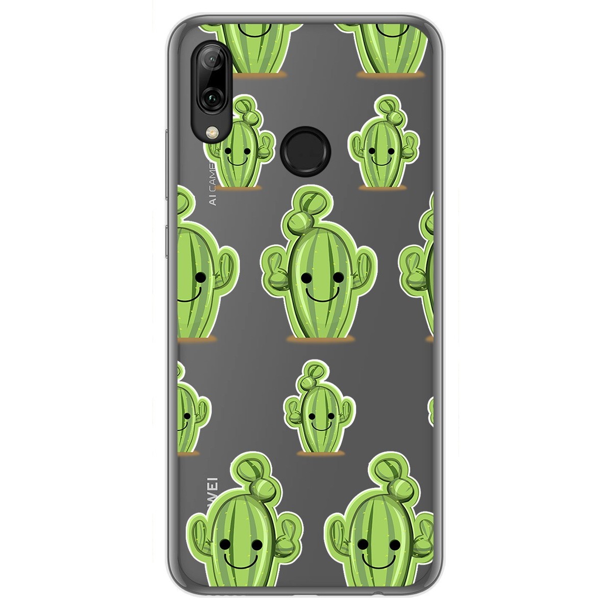 Funda Gel Transparente para Huawei P Smart 2019 / Honor 10 Lite diseño Cactus Dibujos