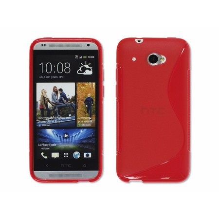 Funda Gel Tpu HTC Desire 601 S Line Color Roja