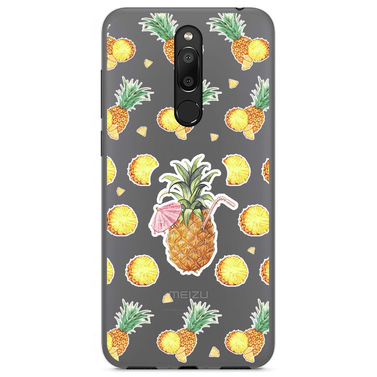 Funda Gel Transparente para Meizu M6T diseño Piña Dibujos