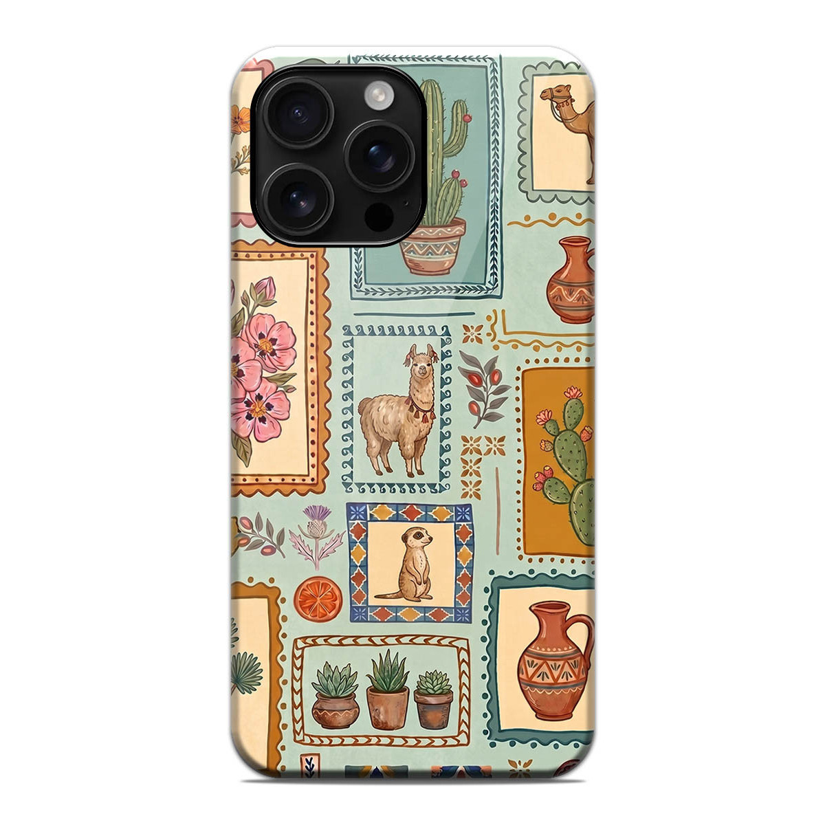 Funda Tough Magnética para Iphone 16 Pro Max (6.9) Doble Capa diseño Sellos 03 Dibujos