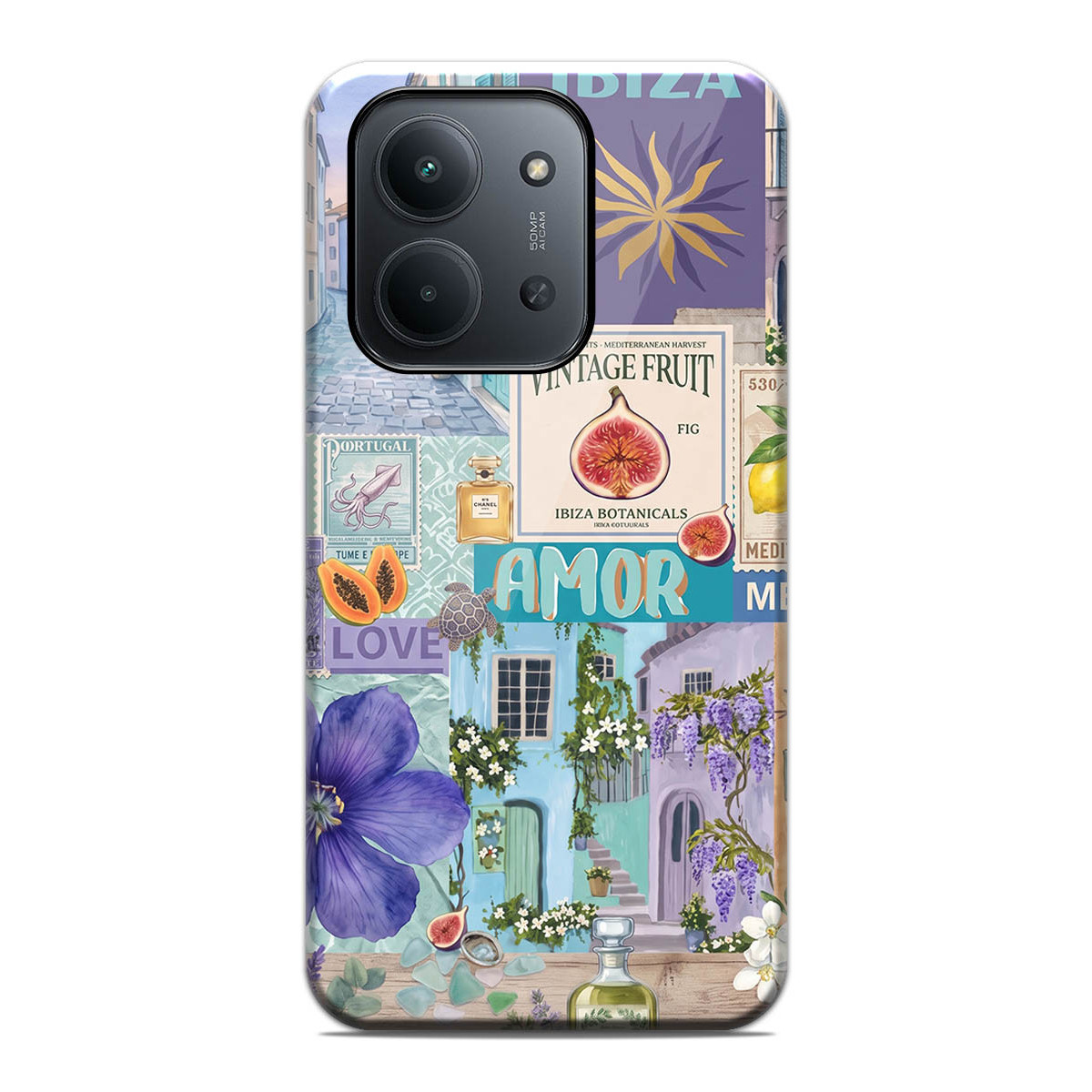 Funda Tough para Xiaomi Redmi 15C 4G / 5G Doble Capa diseño Collage 02 Dibujos
