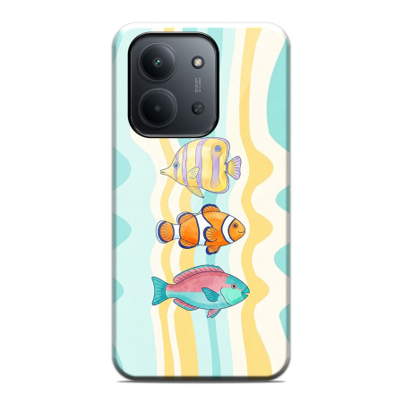 Funda Tough para Xiaomi Redmi 15C 4G / 5G Doble Capa diseño Peces 01 Dibujos