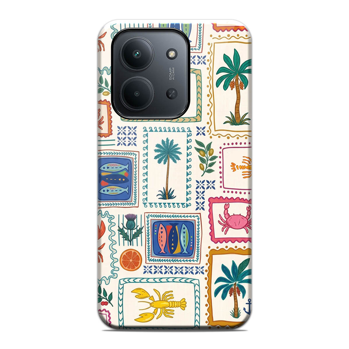 Funda Tough para Xiaomi Redmi 15C 4G / 5G Doble Capa diseño Sellos 01 Dibujos