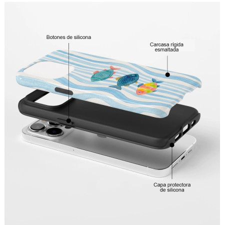 Funda Tough para Xiaomi Poco F7 5G Doble Capa diseño Peces 02 Dibujos