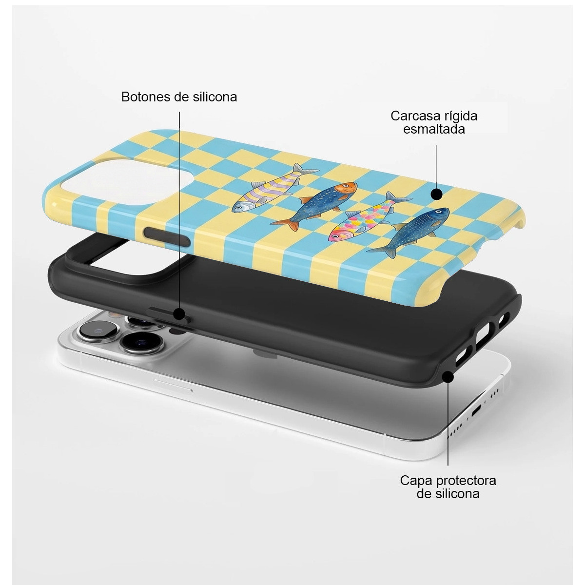 Funda Tough para Xiaomi Poco F7 5G Doble Capa diseño Peces 03 Dibujos