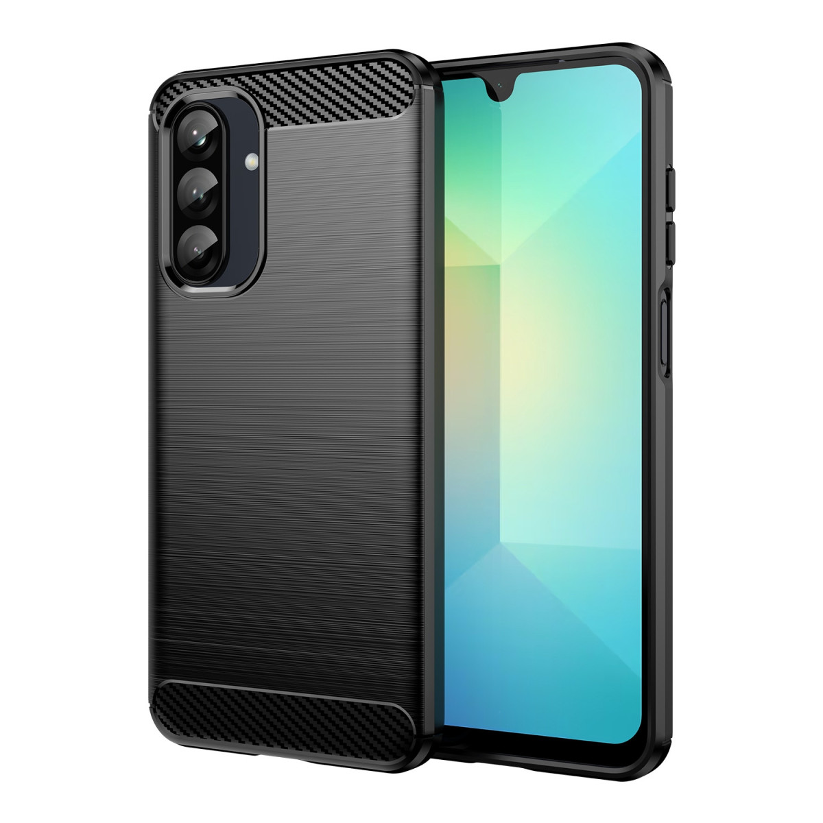 Funda Gel Tpu Tipo Carbon Negra para Samsung...