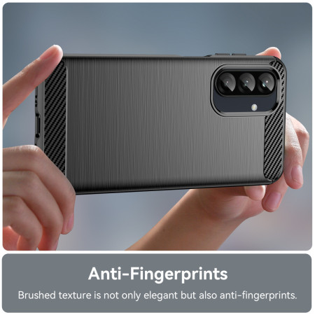 Funda Gel Tpu Tipo Carbon Negra para Samsung Galaxy A17 4G / 5G