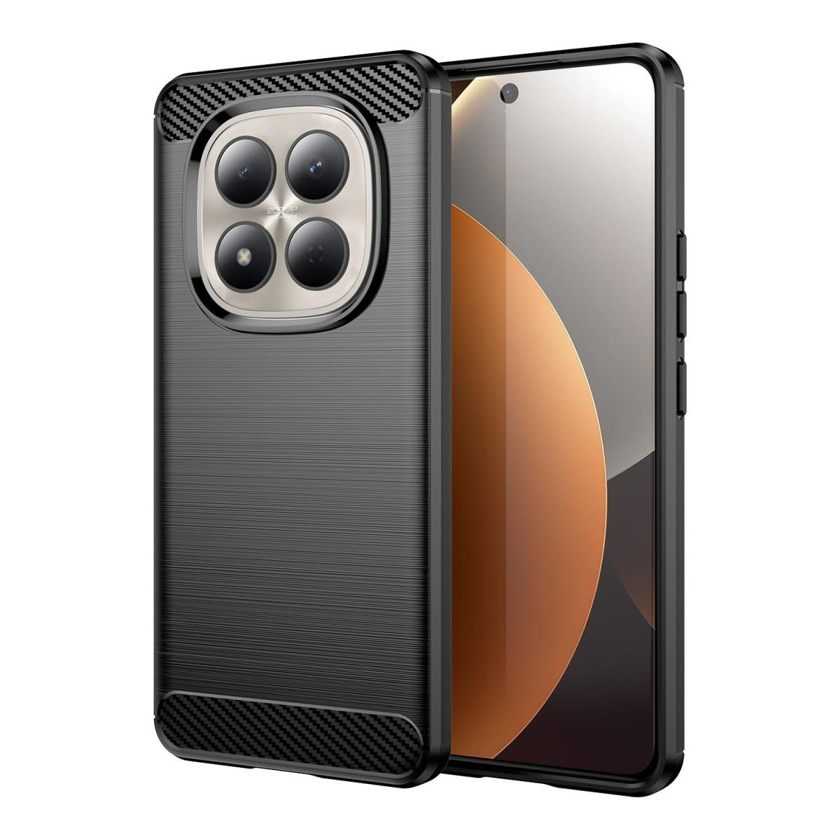 Funda Gel Tpu Tipo Carbon Negra para Xiaomi...