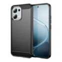 Funda Gel Tpu Tipo Carbon Negra para Oppo A6 4G / 5G