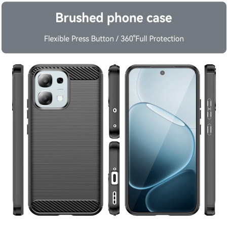 Funda Gel Tpu Tipo Carbon Negra para Oppo A6 4G / 5G