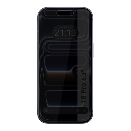 Protector Cristal Templado Completo 5D Antiespías para iPhone 18 Pro (6.3) Vidrio