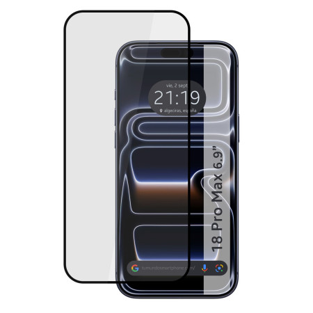 Protector Cristal Templado Completo 5D Full Glue Negro para iPhone 18 Pro Max (6.9) Vidrio