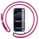 Funda Colgante Transparente para iPhone 18 Pro (6.3) con Cordon Rosa Fucsia
