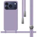 Funda Silicona Líquida con Cordón para iPhone 18 Pro (6.3) color Morada