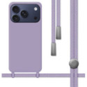 Funda Silicona Líquida con Cordón para iPhone 18 Pro Max (6.9) color Morada