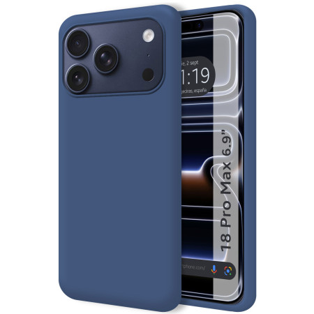 Funda Silicona Líquida Ultra Suave para iPhone 18 Pro Max (6.9) color Azul