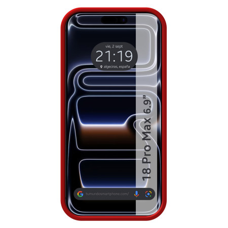 Funda Silicona Líquida Ultra Suave para iPhone 18 Pro Max (6.9) color Roja