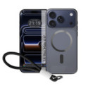 Funda Magnética para iPhone 18 Pro Max (6.9) Compatible con MagSafe, Bordes Negra y Correa de Seguridad