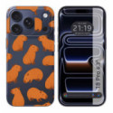 Funda Silicona Transparente para iPhone 18 Pro (6.3) diseño Capibara 02 Dibujos