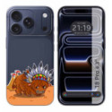 Funda Silicona Transparente para iPhone 18 Pro (6.3) diseño Bufalo Dibujos