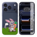 Funda Silicona Transparente para iPhone 18 Pro (6.3) diseño Conejo Dibujos