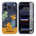Funda Silicona Transparente para iPhone 18 Pro (6.3) diseño Jirafa Dibujos