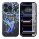 Funda Silicona Transparente para iPhone 18 Pro (6.3) diseño Plumas Dibujos