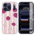 Funda Silicona para iPhone 18 Pro (6.3) diseño Flores Vintage Dibujos