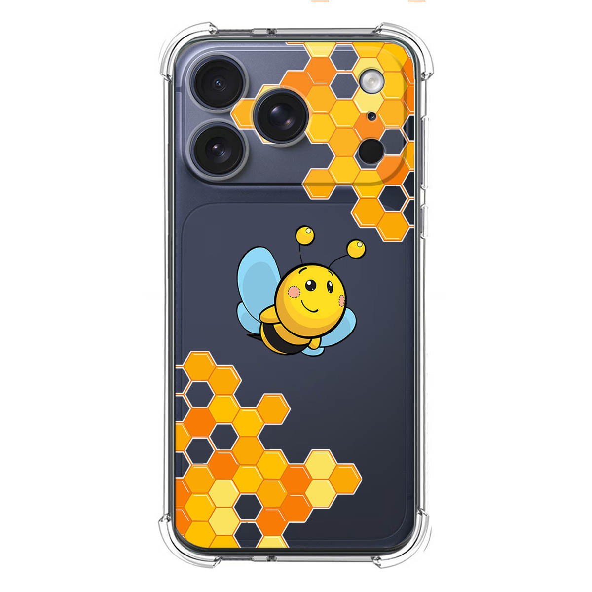 Funda Silicona Antigolpes para iPhone 18 Pro (6.3) diseño Abeja Dibujos