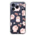 Funda Silicona Antigolpes para iPhone 18 Pro (6.3) diseño Cerdos Dibujos