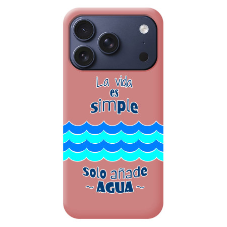 Funda Silicona Líquida Rosa para iPhone 18 Pro (6.3) diseño Agua Dibujos