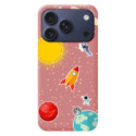 Funda Silicona Líquida Rosa para iPhone 18 Pro (6.3) diseño Espacio Dibujos