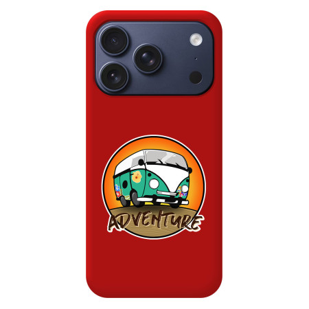 Funda Silicona Líquida Roja para iPhone 18 Pro (6.3) diseño Adventure Dibujos