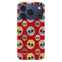 Funda Silicona Líquida Roja para iPhone 18 Pro (6.3) diseño Catrina Dibujos