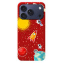 Funda Silicona Líquida Roja para iPhone 18 Pro (6.3) diseño Espacio Dibujos