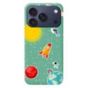 Funda Silicona Líquida Verde para iPhone 18 Pro (6.3) diseño Espacio Dibujos