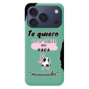 Funda Silicona Líquida Verde para iPhone 18 Pro (6.3) diseño Vaca Dibujos
