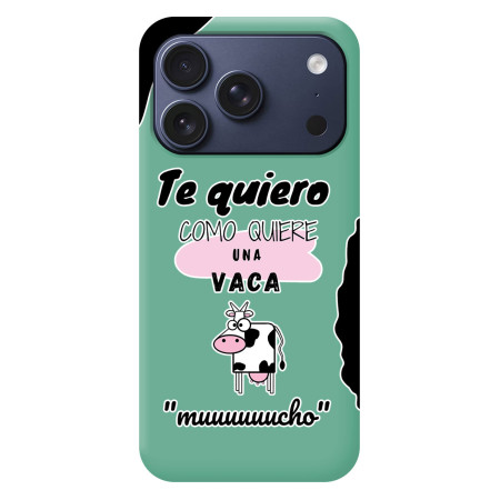 Funda Silicona Líquida Verde para iPhone 18 Pro (6.3) diseño Vaca Dibujos