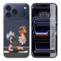 Funda Silicona Transparente para iPhone 18 Pro Max (6.9) diseño Avestruz Dibujos