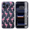 Funda Silicona Transparente para iPhone 18 Pro Max (6.9) diseño Flamenco Dibujos