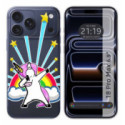 Funda Silicona Transparente para iPhone 18 Pro Max (6.9) diseño Unicornio Dibujos