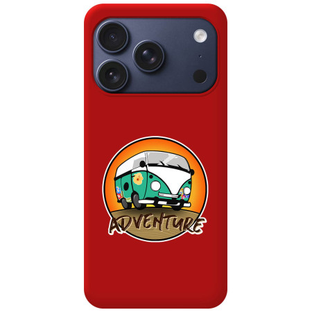 Funda Silicona Líquida Roja para iPhone 18 Pro Max (6.9) diseño Adventure Dibujos
