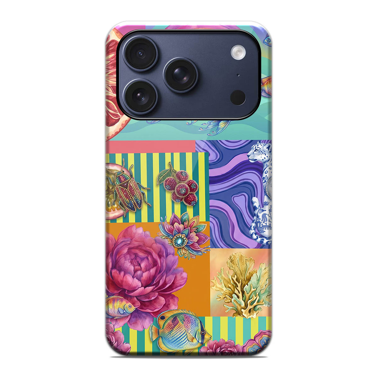 Funda Tough Magnética para iPhone 18 Pro (6.3) Doble Capa diseño Collage 03 Dibujos