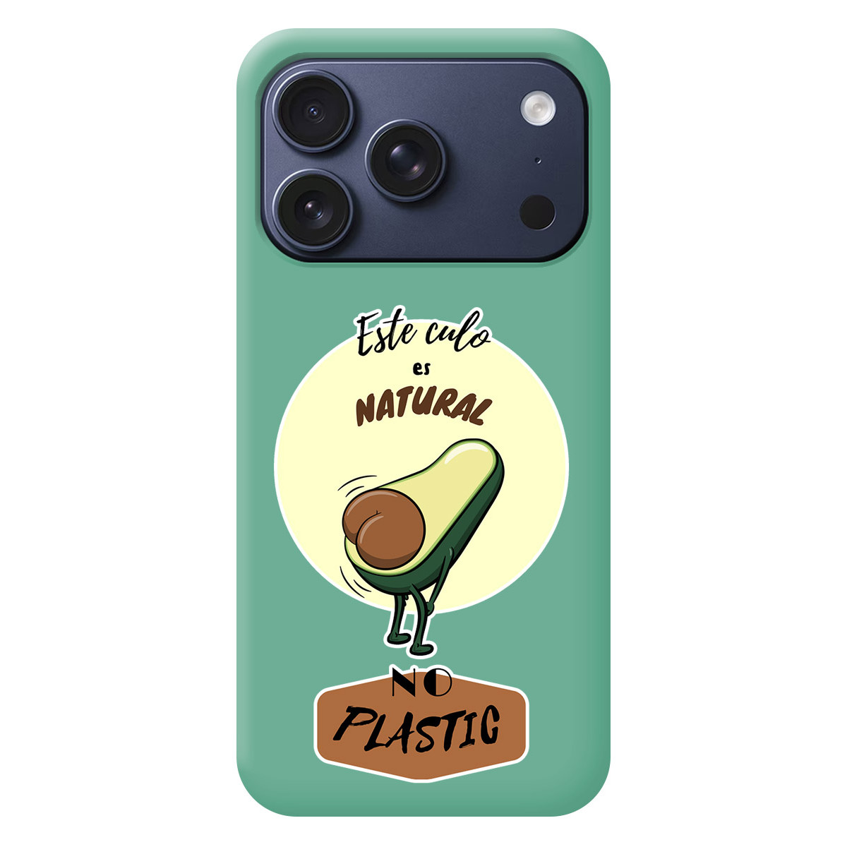 Funda Silicona Líquida Verde para iPhone 18 Pro (6.3) diseño Culo Natural Dibujos
