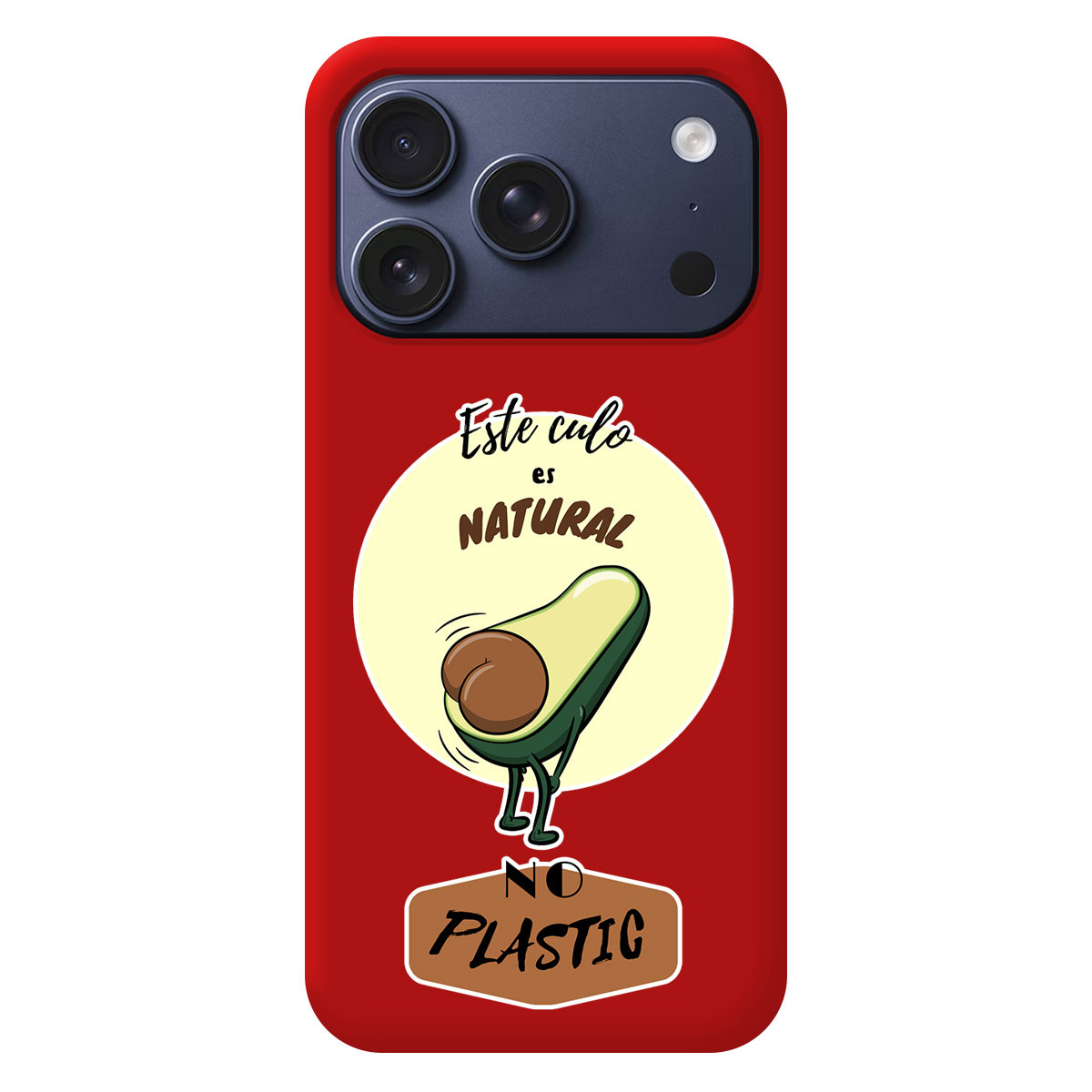 Funda Silicona Líquida Roja para iPhone 18 Pro (6.3) diseño Culo Natural Dibujos
