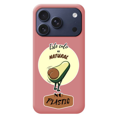 Funda Silicona Líquida Rosa para iPhone 18 Pro (6.3) diseño Culo Natural Dibujos