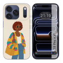 Funda Silicona para iPhone 18 Pro (6.3) diseño Mujer 05 Dibujos