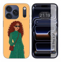 Funda Silicona para iPhone 18 Pro (6.3) diseño Mujer 06 Dibujos