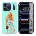 Funda Silicona para iPhone 18 Pro (6.3) diseño Mujer 07 Dibujos